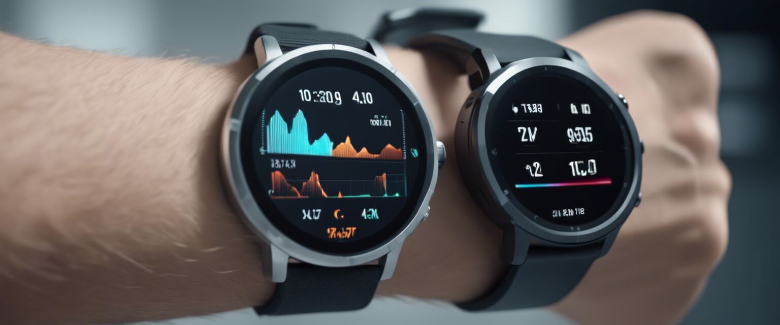 Smartwatch in use for fitness tracking