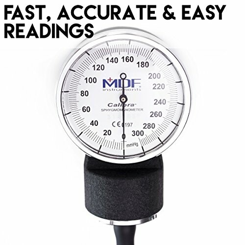 Sphygmomanometer gauge with fast, accurate, and easy readings.